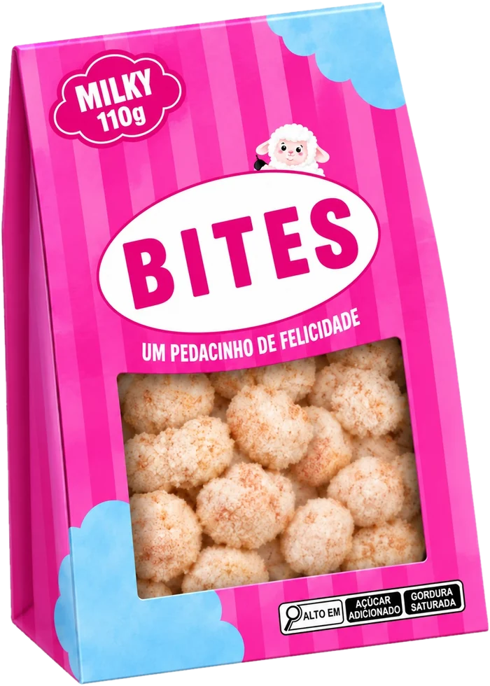 Pacote Bites sabor Milky 110g